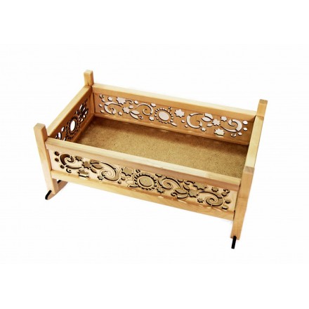 Игрушка деревянная «Кроватка – качалка для кукол»