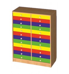 Шкаф для индивидуальных вещей ребенка (24 ящика)