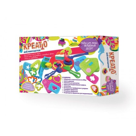 Набор для лепки "Десерт", 4 банки (50 г)