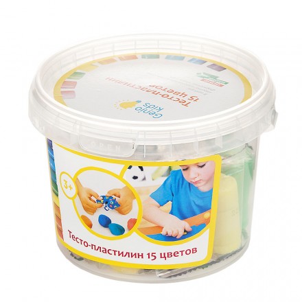Набор для детской лепки "Тесто-пластилин 15 цветов"