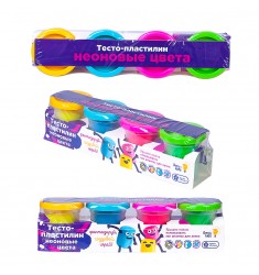 Набор для детской лепки "Тесто-пластилин. Неоновые цвета".