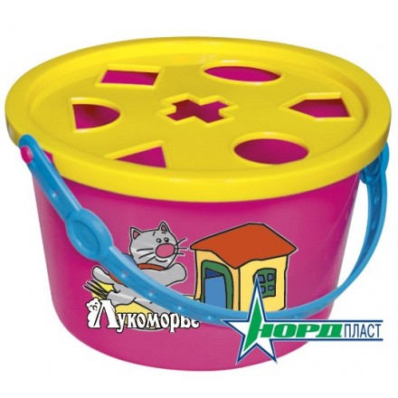 Дидактическая игрушка Ведерко (в сетке)