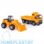«Volvo», автомобиль бортовой + трактор-погрузчик (в коробке)