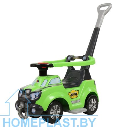 Каталка-автомобиль «Sokol» с ручкой, подножкой и ограждением (со звуковым сигналом)