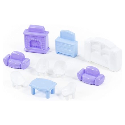Набор мебели для кукол №3 (10 элементов) (в пакете)