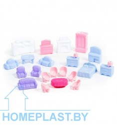 Набор мебели для кукол №5 (21 элемент) (в пакете)