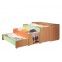 Кровать-тумба трехярусная цветная без наматрацников