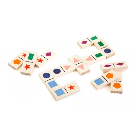 Деревянное домино "Геометрические фигуры"