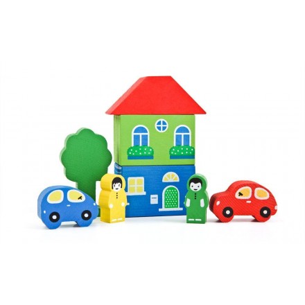 Желтый конструктор "Цветной городок"