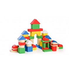 Конструктор (65 деталей) "Цветной"