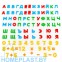 Набор «Первые уроки» (66 букв + 20 цифр + 10 математических знаков) (в коробке)