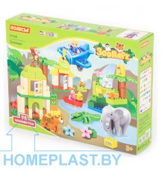 Конструктор &laquo;Макси&raquo; - &laquo;Зоопарк&raquo; (98 элементов) (в коробке)