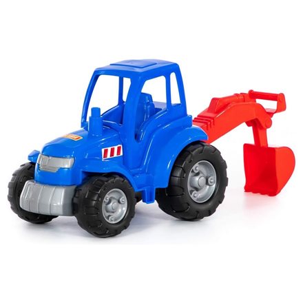 Трактор «Чемпион» (синий) с лопатой (в сеточке)