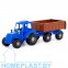 Трактор «Алтай» (синий) с прицепом №1 (в сеточке)