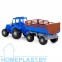 Трактор «Алтай» (синий) с прицепом №2 (в сеточке)