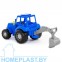 Трактор «Мастер» (синий) с лопатой (в сеточке)